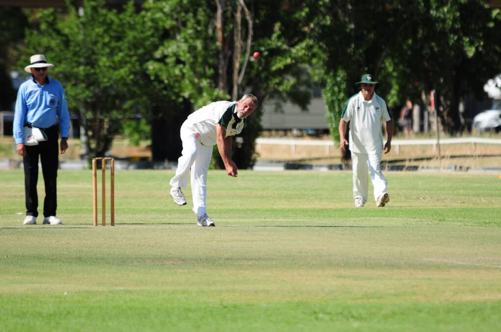 ABOVE: Brian Carroll took six wickets on Saturday as CYMS took day one honours against Macquarie.  
BELOW: Peter Morrison made a half century for Newtown as the Tigers played out a tight day one against South Dubbo. 									  Photos: Kathryn O'Sullivan
