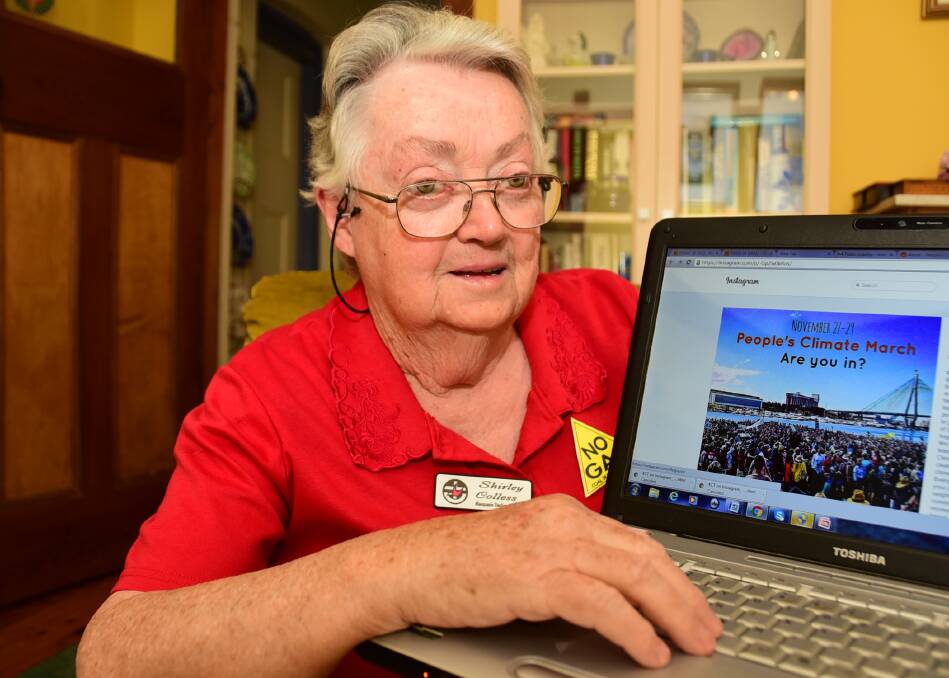 Shirley Colless is calling on people in Dubbo to march for action on climate change. 	Photo: BELINDA SOOLE