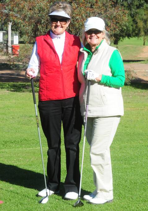 Sue Button and Rhonda Richards hit the course at the long weekend.