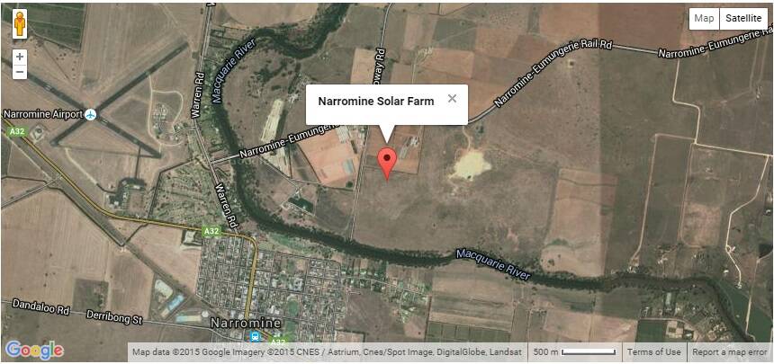 The site of the proposed 25 hectare solar farm near Narromine. Photo: DUBBO SOLAR HUB WEBSITE