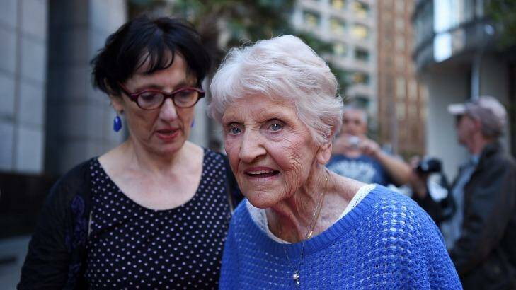 Eileen Piper, 92, arrives at the royal commission. Photo: Kate Geraghty