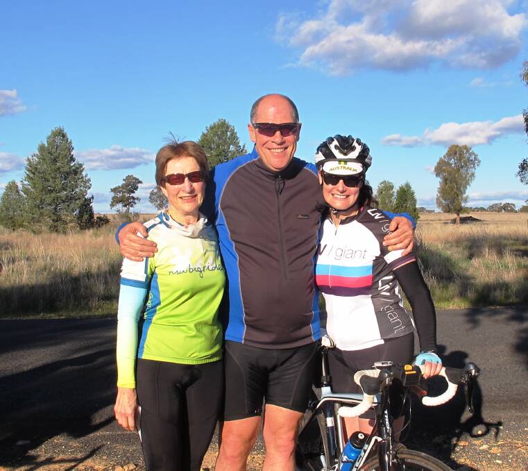 Kathy Furney, Sam Peacocke and Jody Phillips were all smiles after a recent Orana Veterans Cycle Club event. 	Photo: CONTRIBUTED