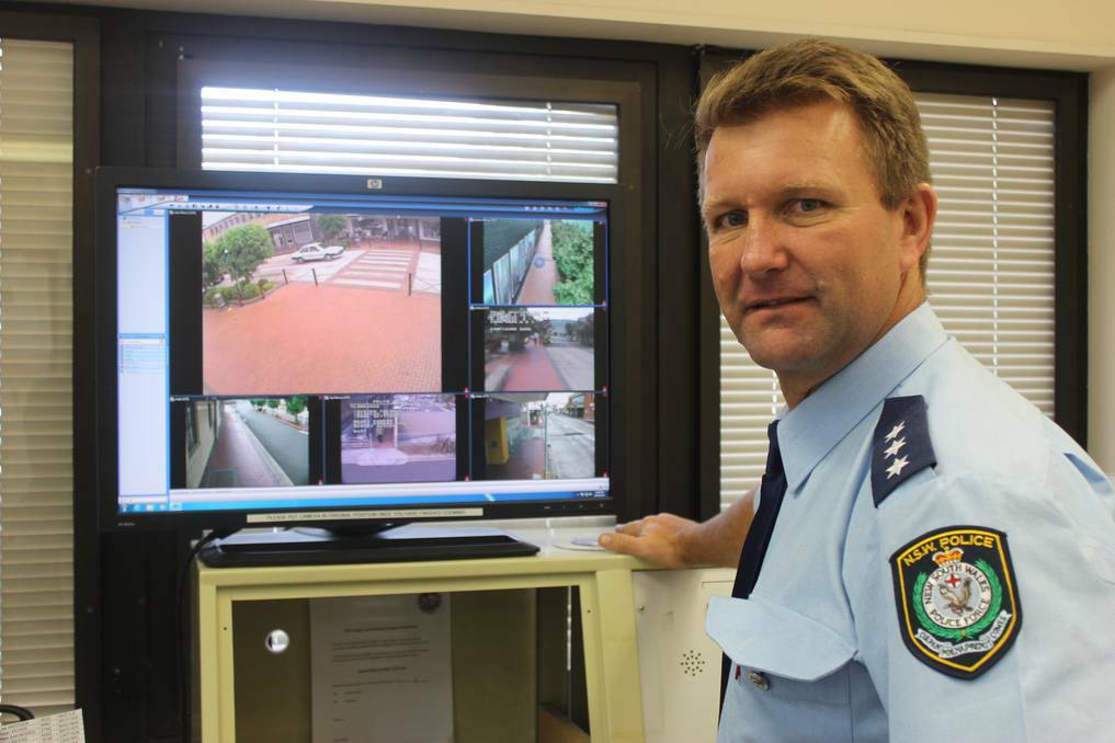 Lithgow Police Station duty officer Acting Inspector Darryl Goodwin, along with police in Orange and Dubbo, is in support of CCTV technology, while Bathurst CBD remains without cameras.     Photo: LAURA PILLANS