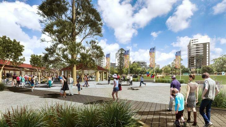 Artist's impression of the proposed urban transformation project at North Parramatta.