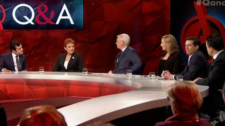 Senator-elect Hanson and Senator Waters have already crossed paths on the ABC's Q&A program. Photo: ABC TV