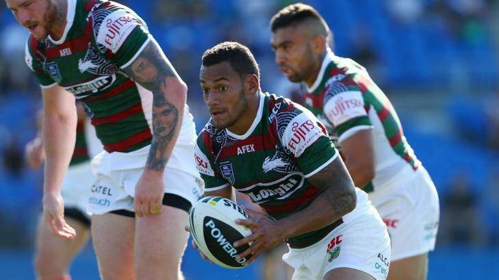 Debut: Apisai Koroisau during last month's trial between Souths and Canterbury.
