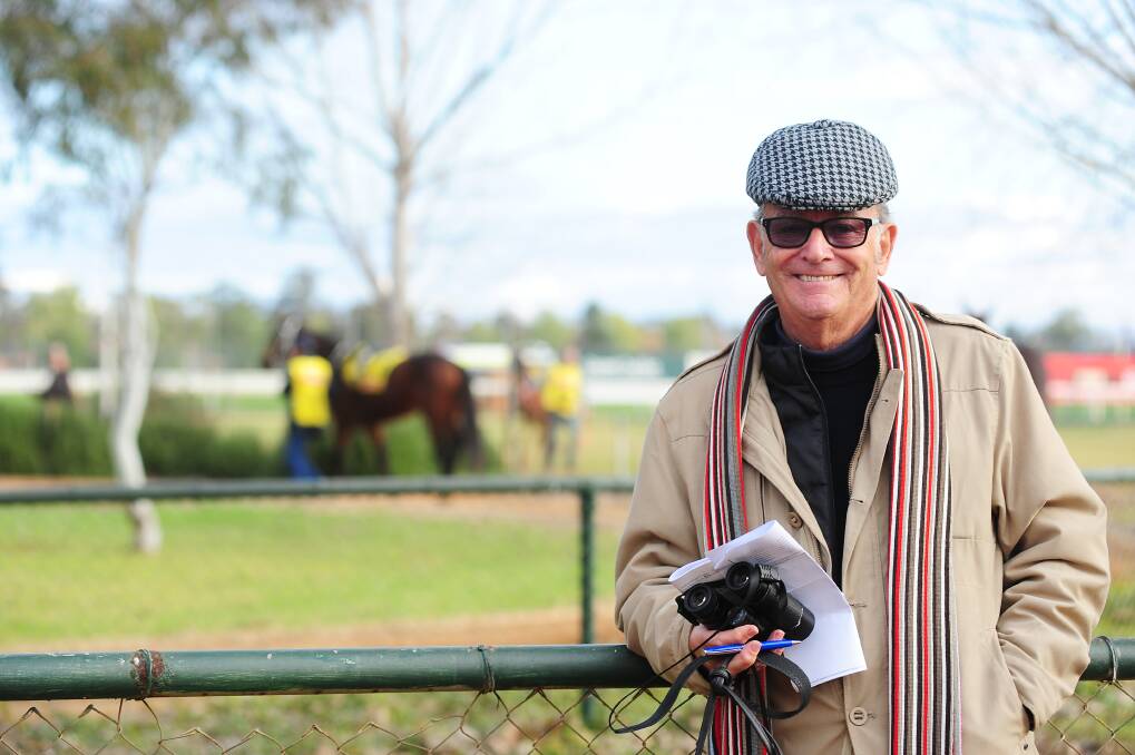 Well known racing writer Max Presnell was a famous face at Dubbo racecourse on Monday. 	Photo: Belinda Soole