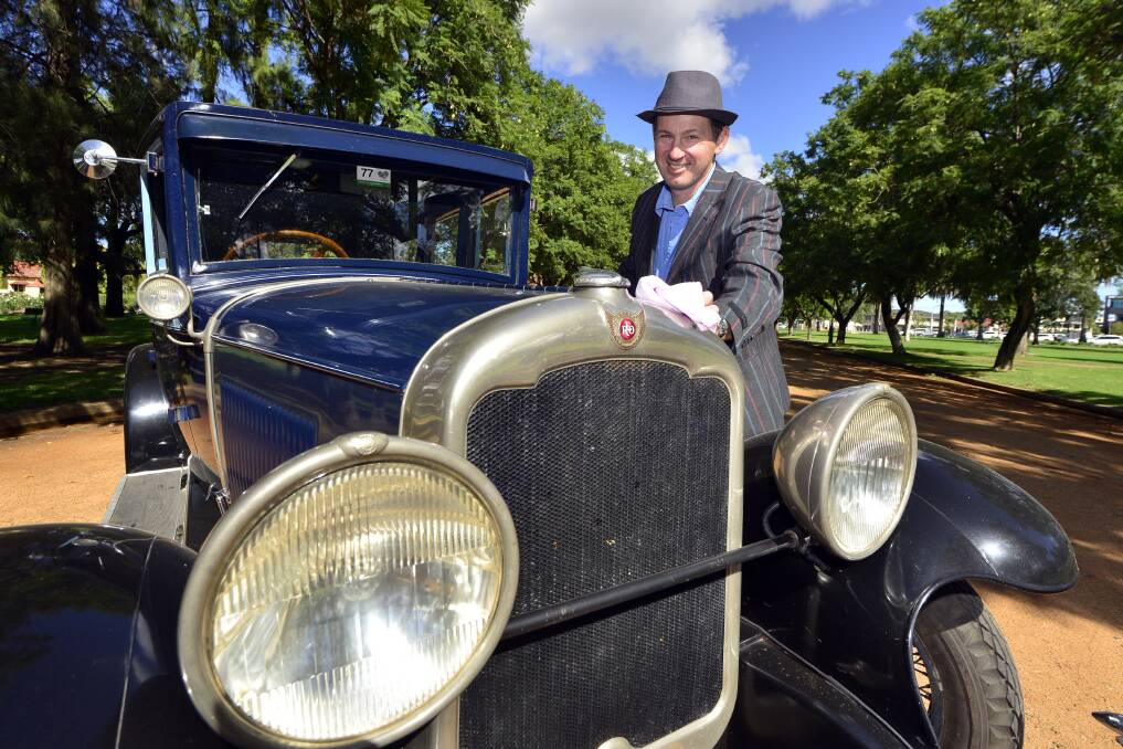 Matt Lack with his 1929 REO that will be part of the Autumn Tour rally at Dubbo this weekend. 	Photo: BELINDA SOOLE