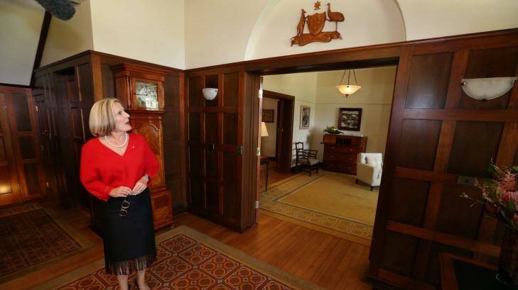 Lucy Turnbull at The Lodge. Should Australia provide a better official residence for its PMs? Photo: Andrew Meares