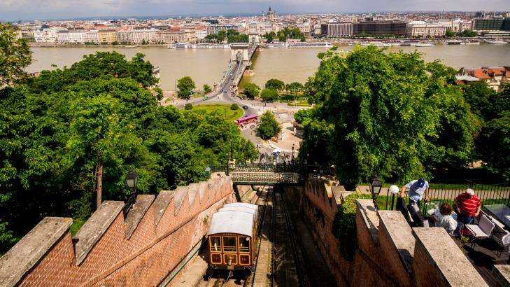A car going down the Budapest Castle Hill Funicular.  Photo: iStock