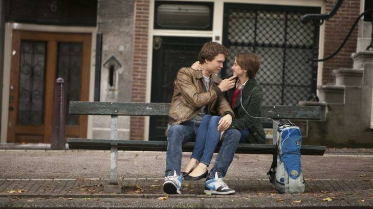 Shailene Woodley and Ansel Elgort in  <i>The Fault in Our Stars</i>.