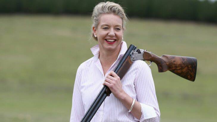 Nationals Senator Bridget McKenzie from the Parliamentary friends of shooting group, at the Canberra International Clay Target Club on Friday 23 October 2015. Photo: Alex Ellinghausen