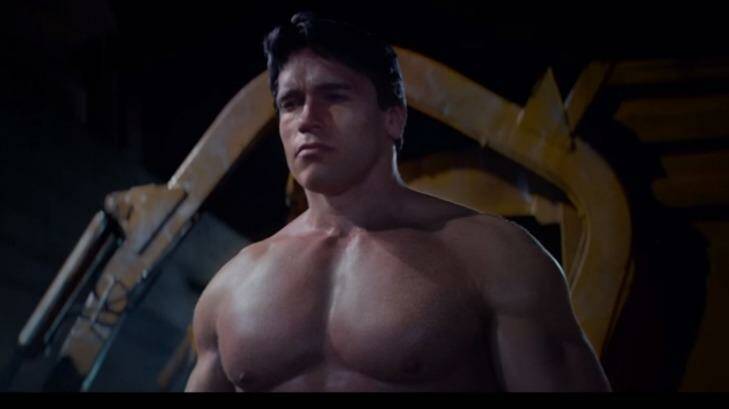 Looking fit ... Arnold Schwarzenegger in <i>Terminator: Genisys</i>.