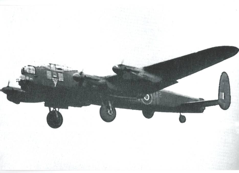 The Lancaster bomber that Gulargambone farmer Neil Lambell was bomb aimer on during the Second World War. 	Photo: CONTRIBUTED