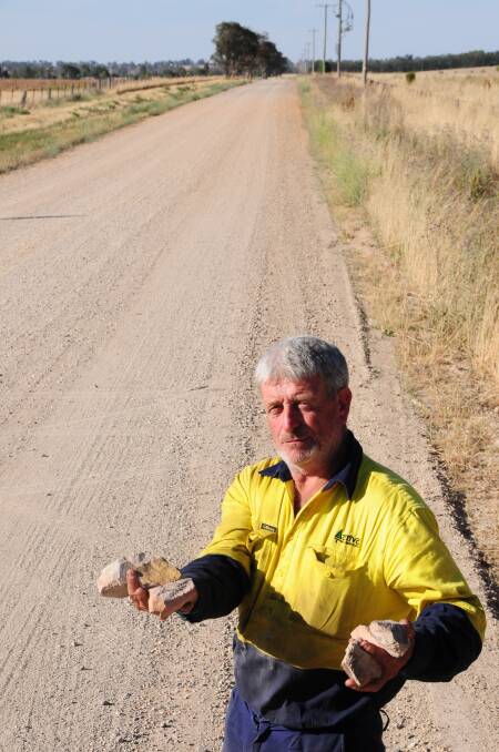 Cooreena Road resident Dave Stevenson is lobbying council to seal the dirt section of the road, which he said is dangerous to drive on. 												 Photo: GREG KEEN
