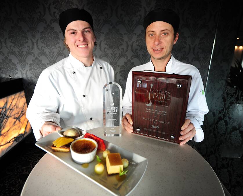 Scott Gonsalves 3rd year apprentice and Robert Leonard executive chef at the Dubbo RSL Memorial Club