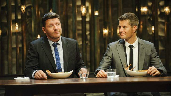 My Kitchen Rules judges Manu Fiedel and Pete Evans.
