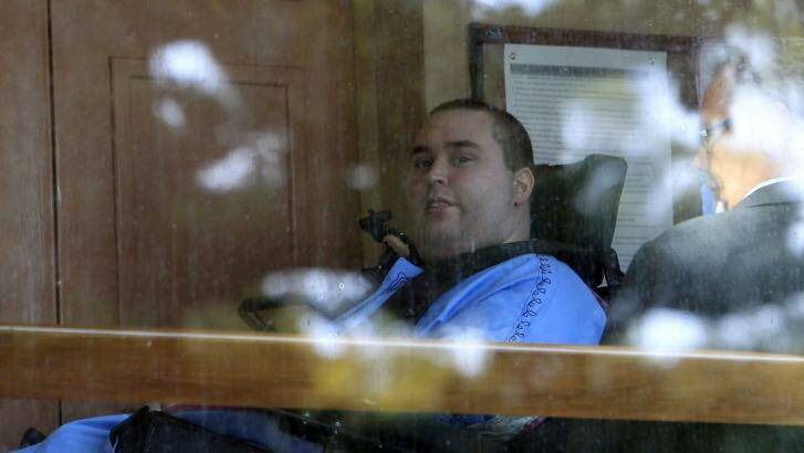 Michael Quinn appears in Kiama Court in July 2013 charged with murder. Photo: Andy Zakeli
