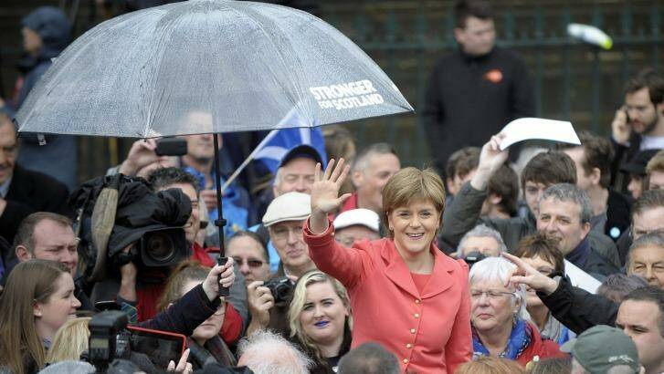 First Minister of Scotland and Leader of the Scottish National Party Nicola Sturgeon in central Edinburgh on Wednesday. Photo: Andy Buchanan