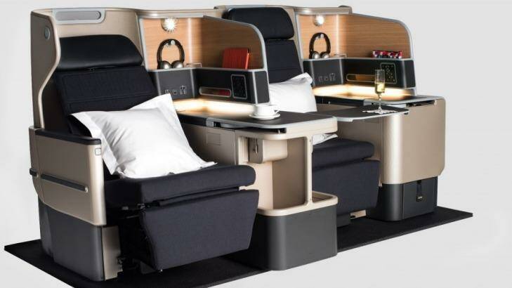 The design for the new Qantas A330 business class seat.