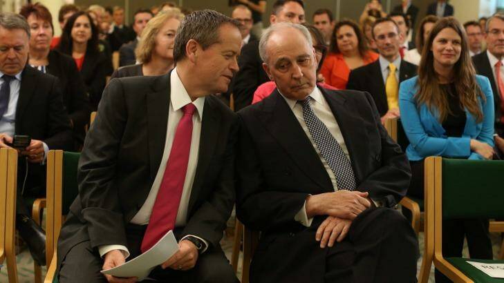 Paul Keating, along with Bob Hawke, has been a political role model for Shorten. Photo: Andrew Meares
