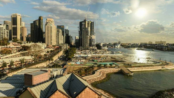 Headland Park Barangaroo, with the central area to be redeveloped under a new tender.

 Photo: Brendan Esposito