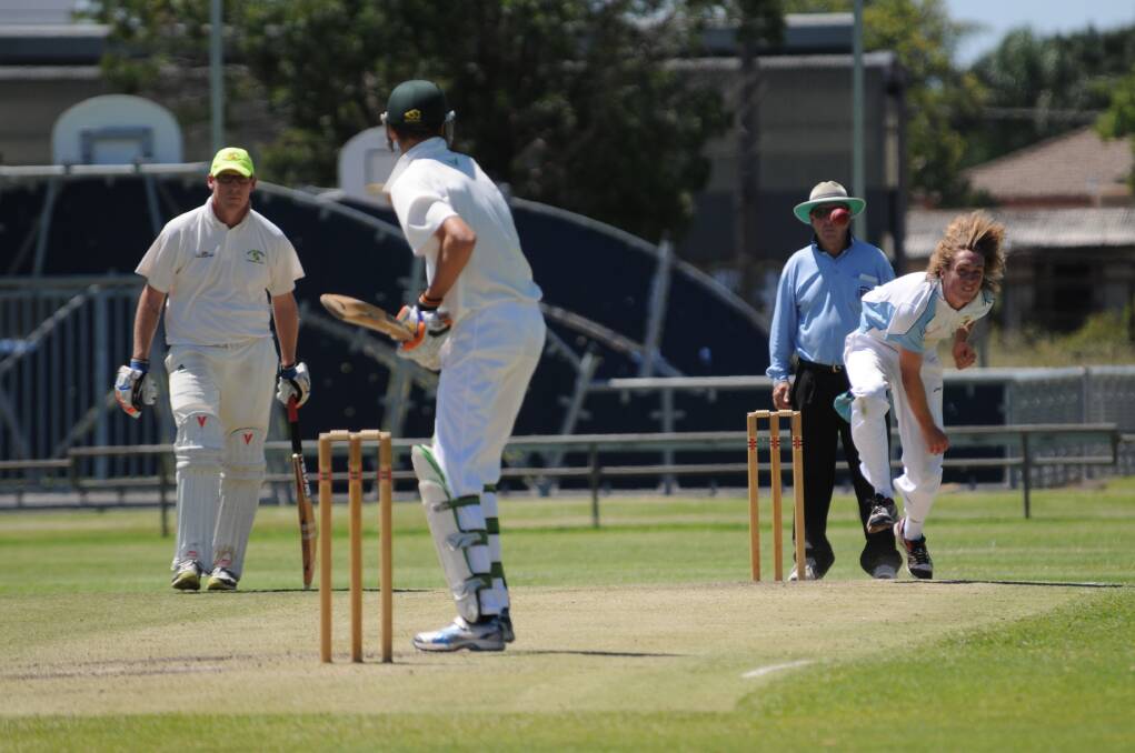 Tyler Woodrow claimed one wicket on Saturday as Rugby recorded a hard fought win over South Dubbo. 						        Photo: Josh Heard