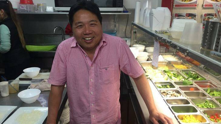 Thai Le was preparing Hokkien Mee in his restaurant on Friday when he saw the smoke. Photo: Tom Cowie