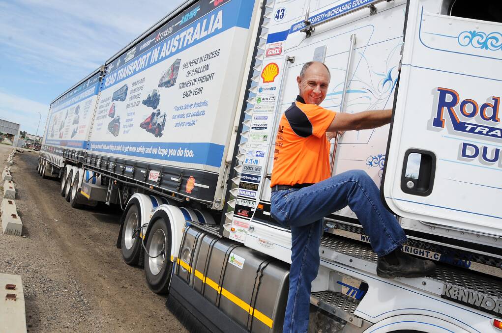 With more than 75 per cent of Australia's freight delivered by trucks, Rod Hannifey said cars and trucks need to learn how to share the road better. 													    Photo: BELINDA SOOLE