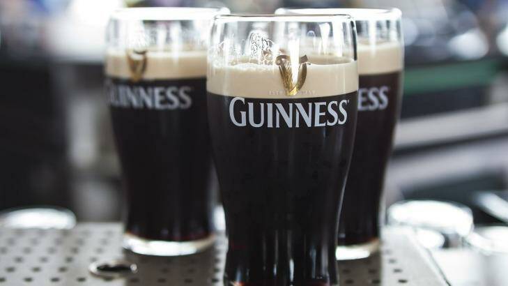 Pints of Guinness at Gravity Bar at Guinness Storehouse. Photo: Richard I'Anson