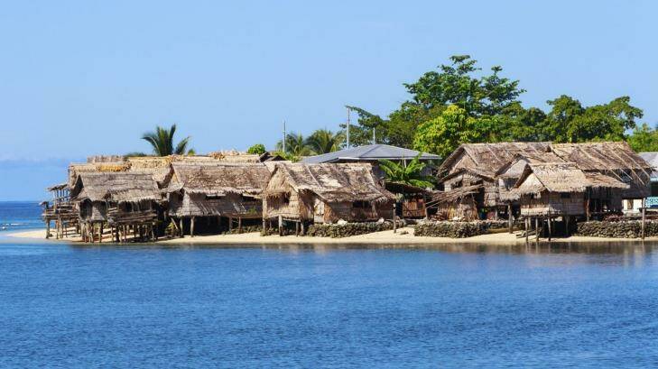 Traditional thatched houses in Auki.
 Photo: iStock