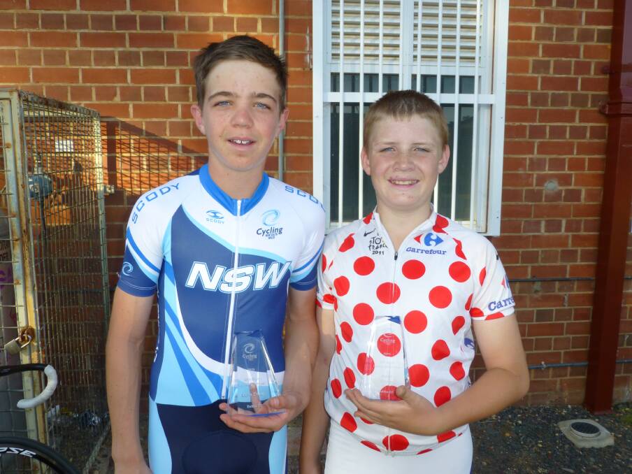 Dubbo riders Luke Ensor and Dylan Eather both received Cyclist of the Year awards from Cycling NSW recently. 		  Photo: CONTRIBUTED