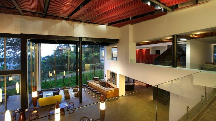 Mashpi Lodge's interior feels more like a modern art gallery than a forest lodge.