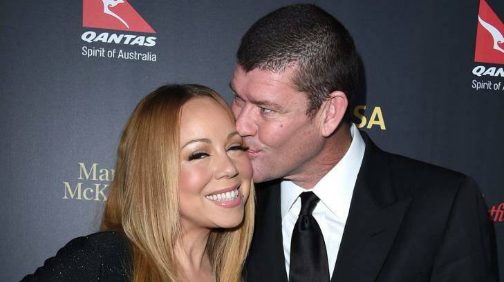 In happier times: Carey with ex-fiance, James Packer. Photo: Steve Granitz/WireImage