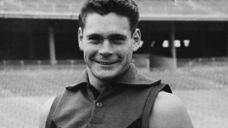 A photo of Ron Barassi taken from a scrapbook compiled by his mother Elza. The scrapbook features original black and white photos of Barassi's life in the '50s and '60s. Estimate: $1000-$2000.