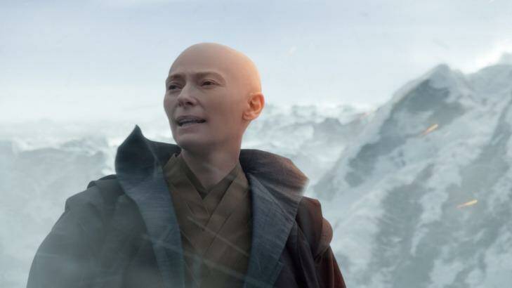 Swinton as The Ancient One in <i>Doctor Strange</i>. Photo: Marvel