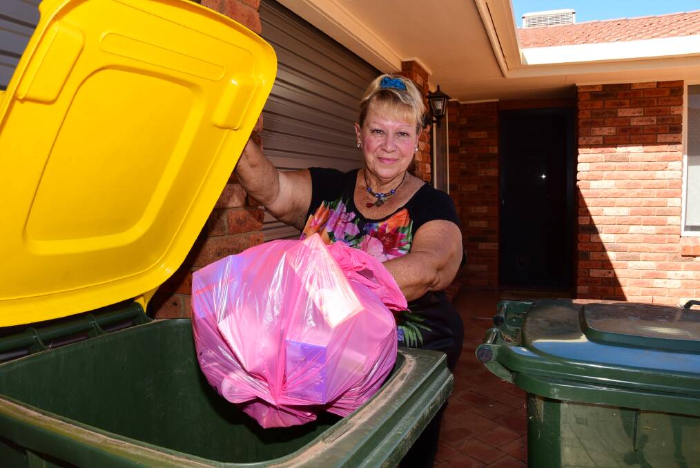 Merrilyn Mulcahy is against current bin services being cut to include a new organic waste service.				  Photo: BELINDA SOOLE