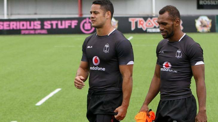 New dream: Jarryd Hayne trains with the Fiji sevens side yesterday. Photo: World Rugby