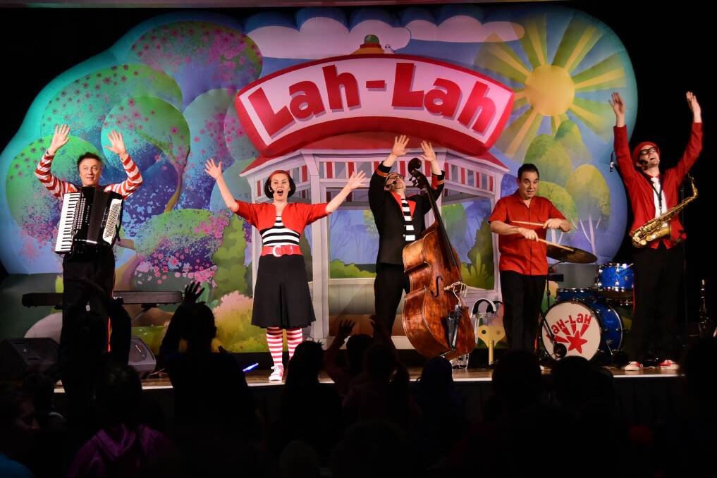 RIGHT and FAR RIGHT: The Lah-Lah gang out on stage.  
 
Photos: BELINDA SOOLE