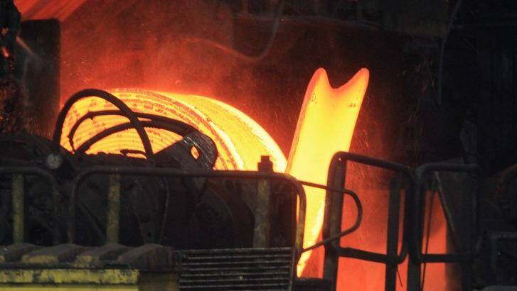 Coiled steel is made at BlueScope Steel's Port Kembla steelworks. Photo: Peter Rae 