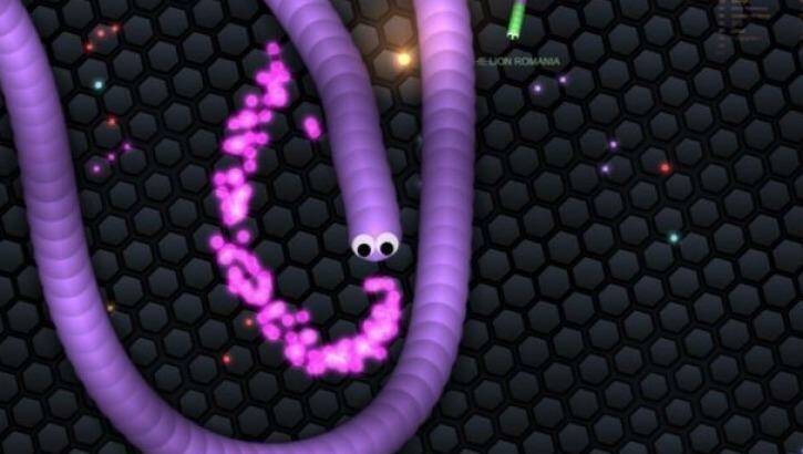 Growing larger is the key to success as a snake in the game Slither.io.