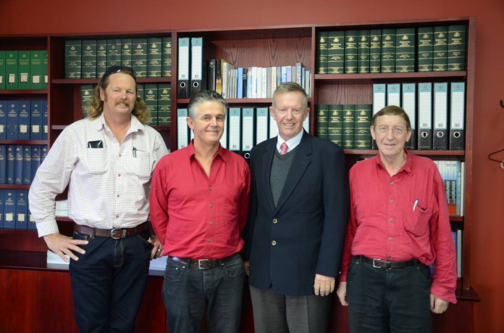 M2100 chair, Col Hamilton, TCI international marketing director Charles Kovess, with Federal Member for Parkes, Mark Coulton and TCI managing director, Adrian Clarke