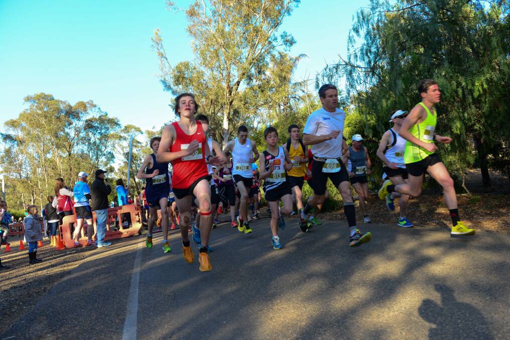 Competitors take off at the start of the 10km event in last year's Dubbo Stampede.