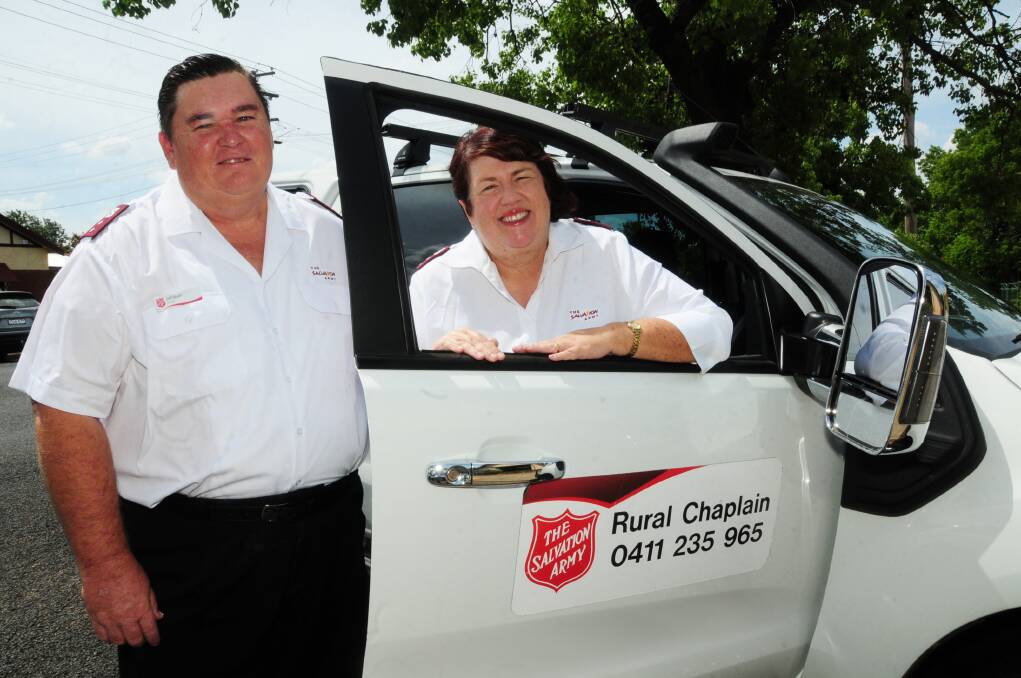 Jeff and Sharilyn Bush are the Salvation Army's new rural chaplains for Central NSW. 				   Photo: HANNAH SOOLE