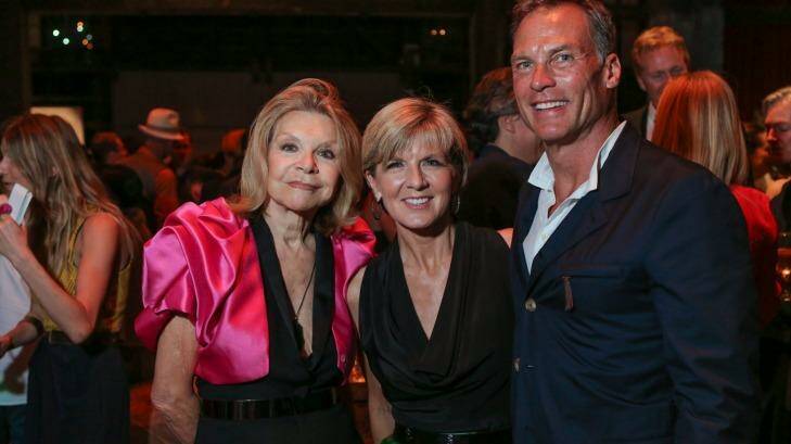 Carla Zampatti with Julie Bishop and David Panton at the Sydney Dance Company's annual Dance Noir.