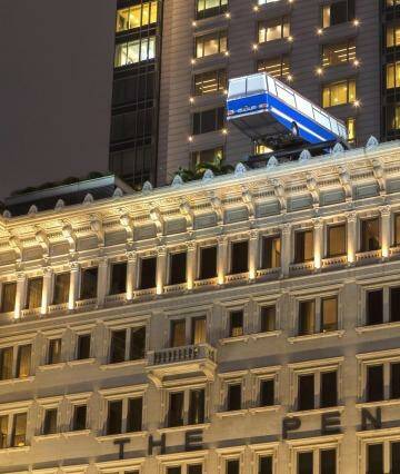 Teetering heights: The installation by Richard Wilson at the The Peninsula Hong Kong.