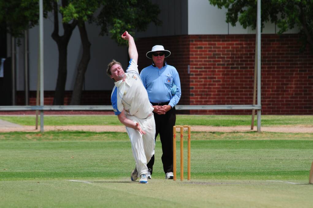 Ben Taylor did a job with both bat and ball for Dubbo in the loss to Merewether yesterday.