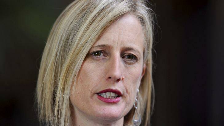 Labor's small business and financial services spokeswoman Katy Gallagher. Photo: Graham Tidy