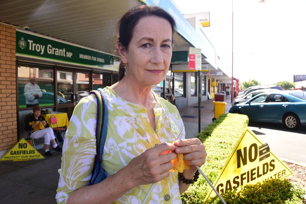 Gasfield Free Dubbo convenor and Knitting Nannas Against Gas member Sally Forsstrom. Photo: BELINDA SOOLE