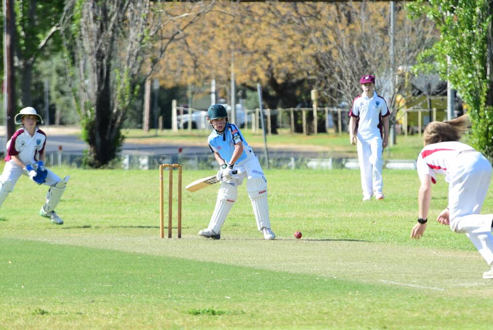 Dubbo's Patty Nelson gives himself some room during Dubbo Blue's match against Mudgee on Tuesday. 			     Photo: BELINDA SOOLE